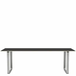 70/70 Zwart Linoleum Eettafel
