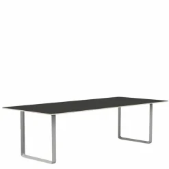 70/70 Zwart Linoleum Eettafel