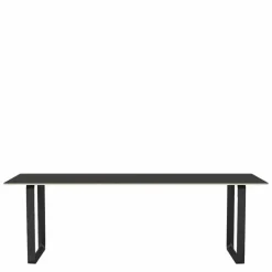 70/70 Zwart Linoleum Eettafel