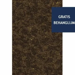 Bearded Leopard Behang Blackened Gold
