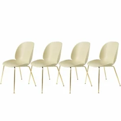 Beetle Stoel Un-upholstered Brass Base