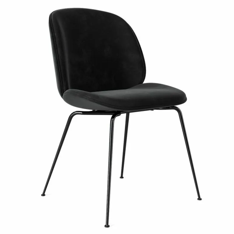 Beetle Stoel, zwart chroom onderstel