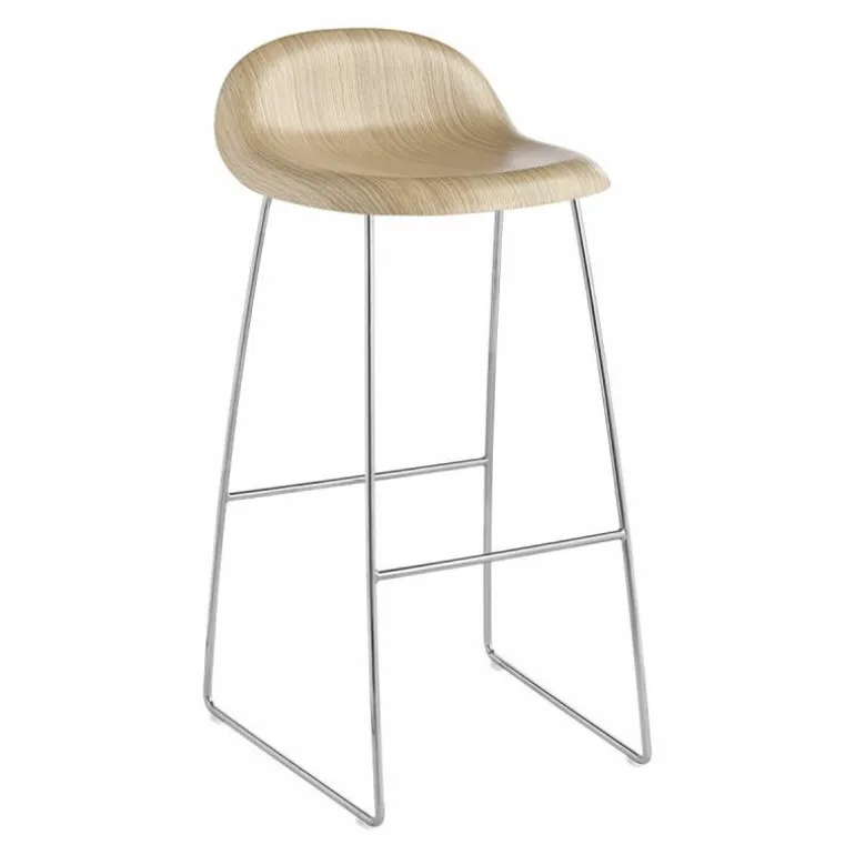 3D Barkruk Slede Hout