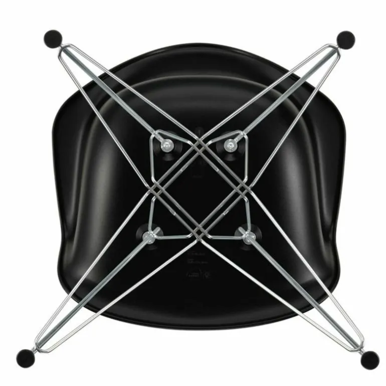 Eames Plastic Chair DAR Chroom Onderstel