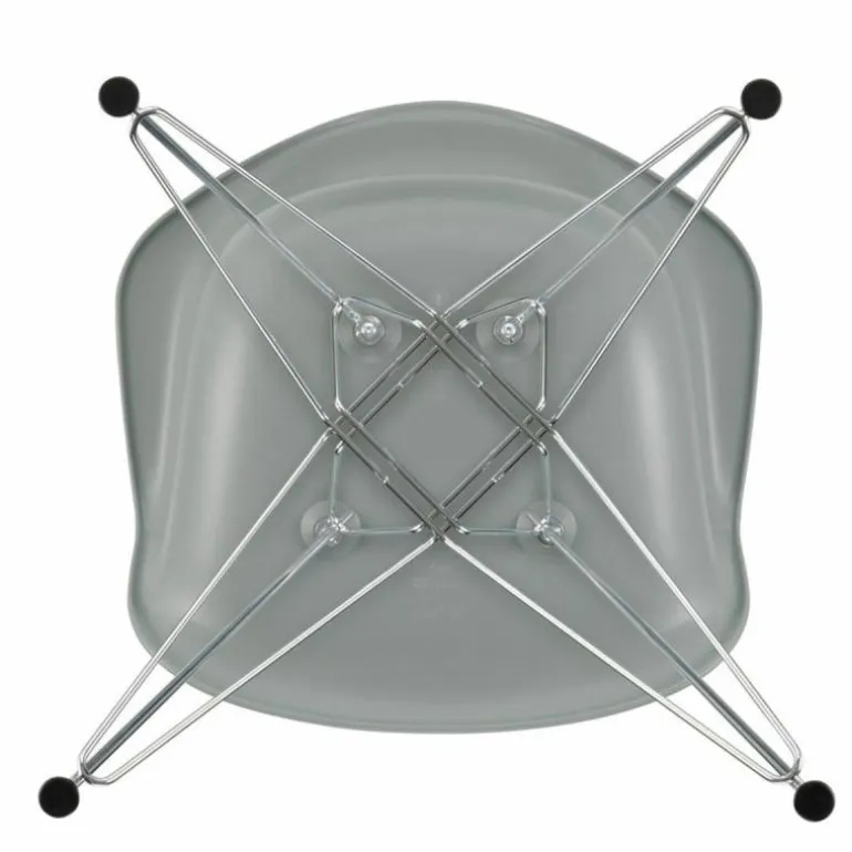 Eames Plastic Chair DAR Chroom Onderstel
