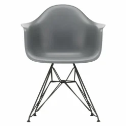 Eames Plastic Chair DAR Zwart Onderstel