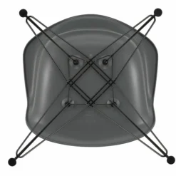 Eames Plastic Chair DAR Zwart Onderstel