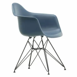 Eames Plastic Chair DAR Zwart Onderstel