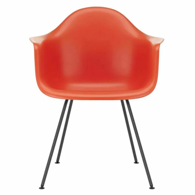Eames Plastic Chair DAX Zwart Onderstel