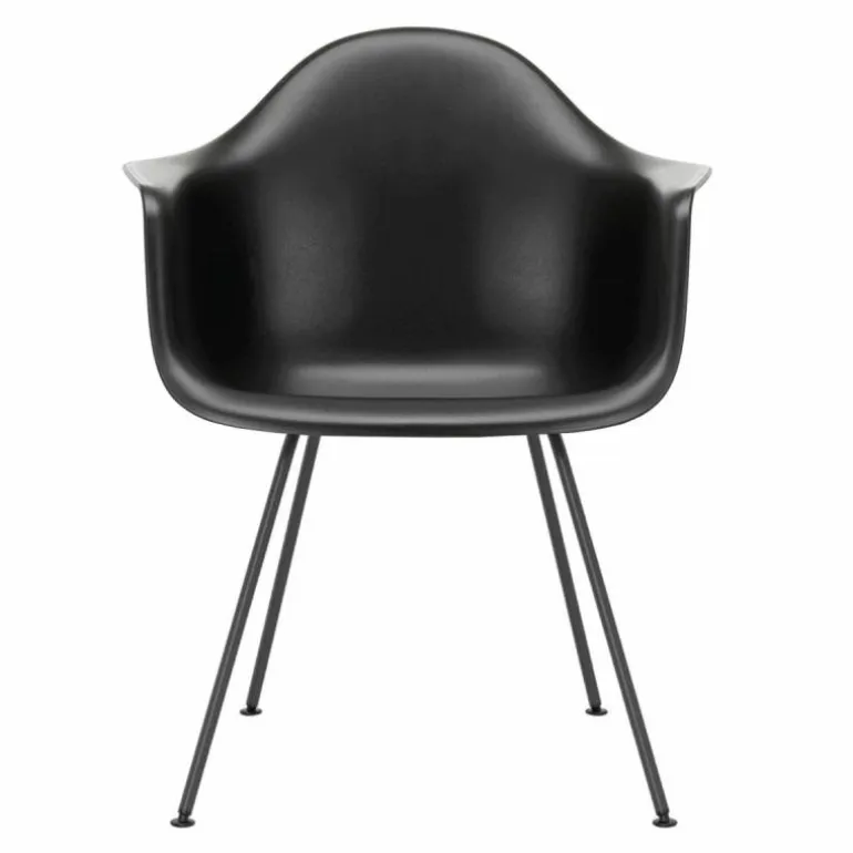 Eames Plastic Chair DAX Zwart Onderstel