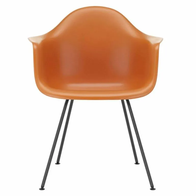 Eames Plastic Chair DAX Zwart Onderstel