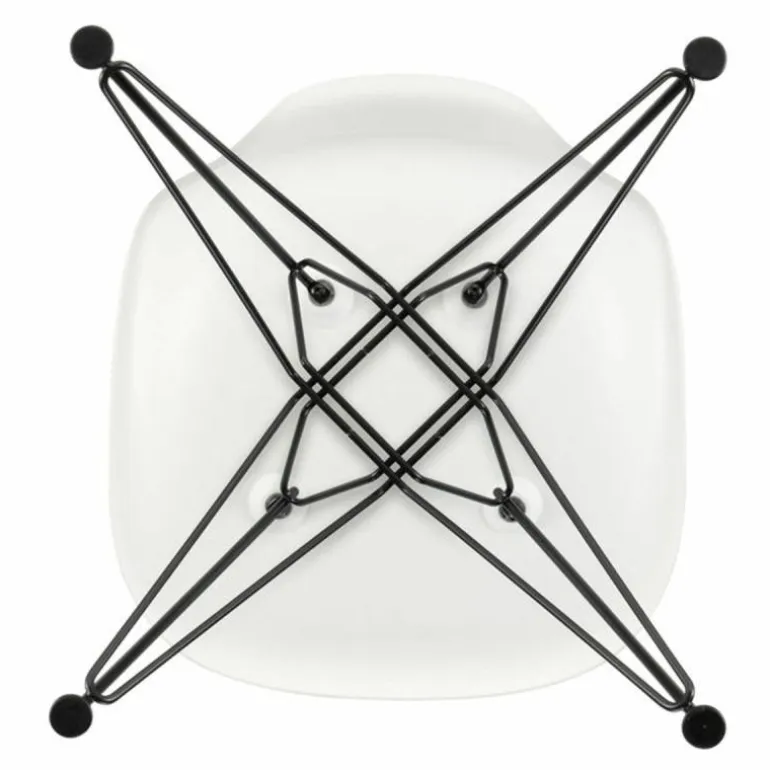 Eames Plastic Chair DSR Zwart