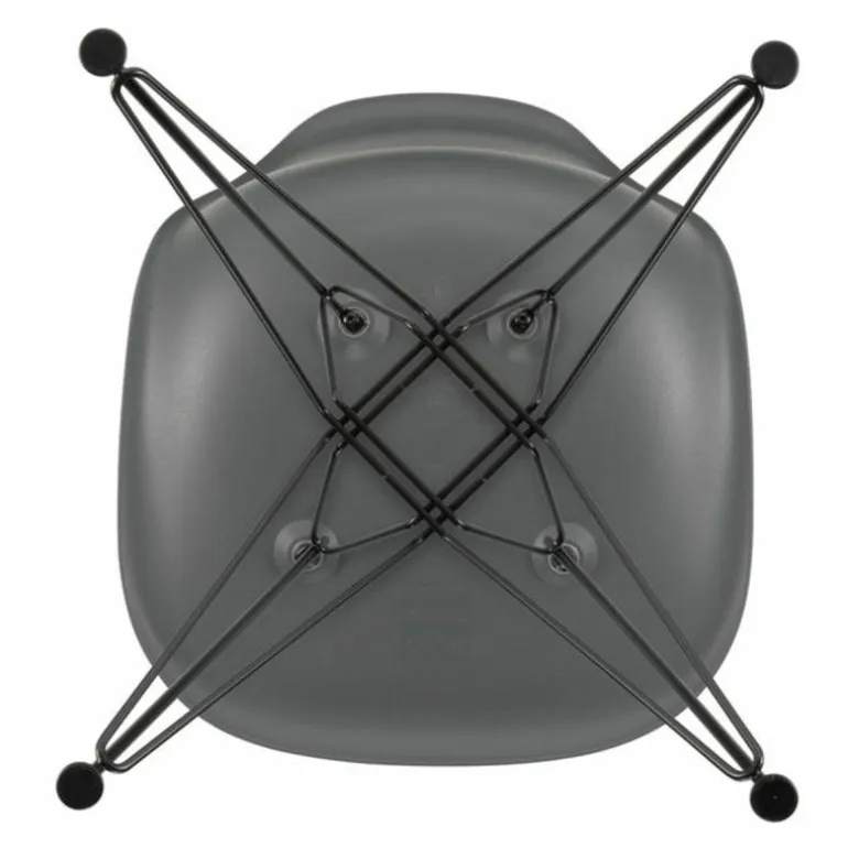 Eames Plastic Chair DSR Zwart