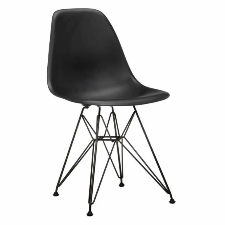 Eames Plastic Chair DSR Zwart