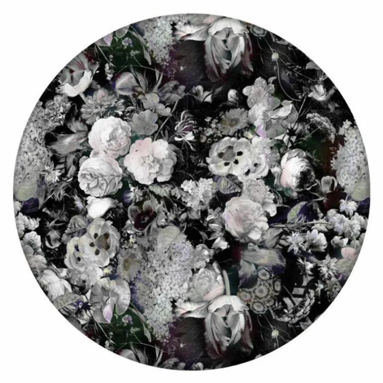 Eden Queen B&W Round Vloer- en Wandkleed