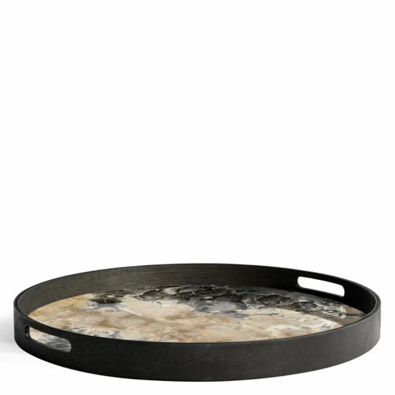 Organic Dienblad Rond Donker