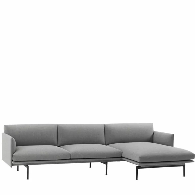 Outline Bank met Chaise Longue