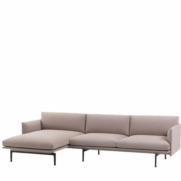 Outline Bank met Chaise Longue
