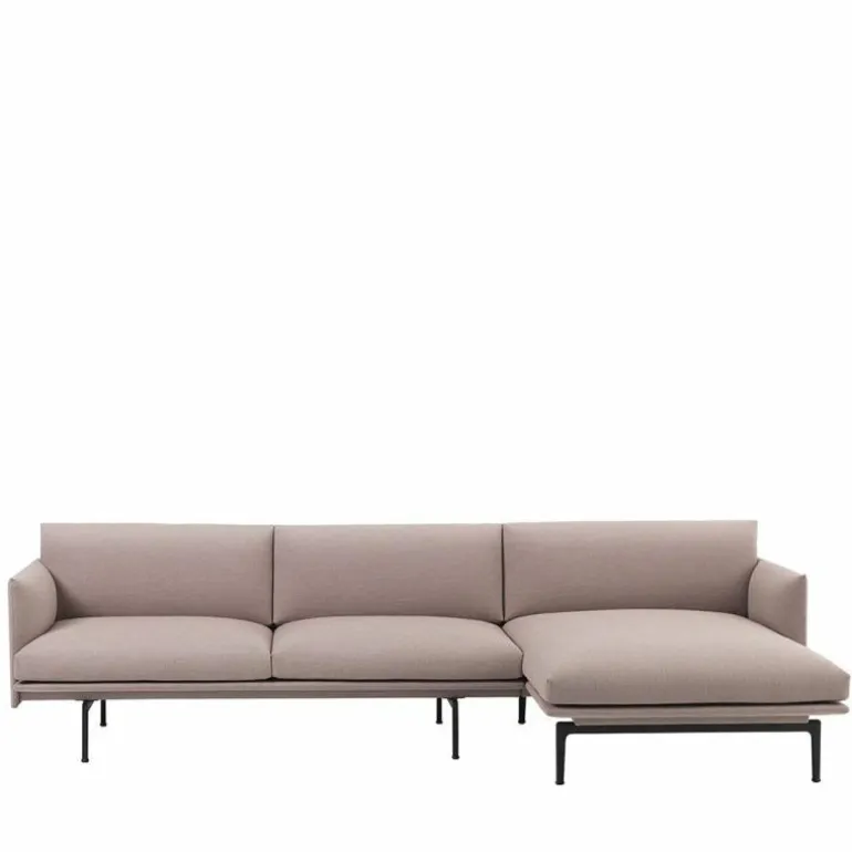 Outline Bank met Chaise Longue