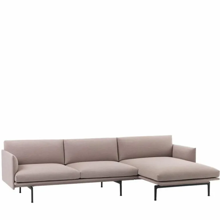 Outline Bank met Chaise Longue