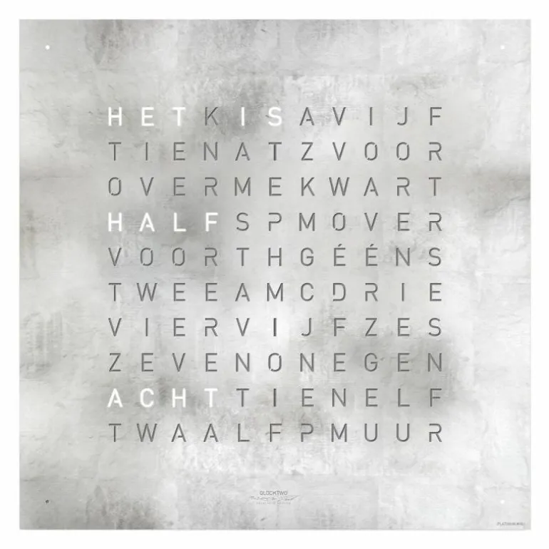 QLOCKTWO Earth 180 Klok