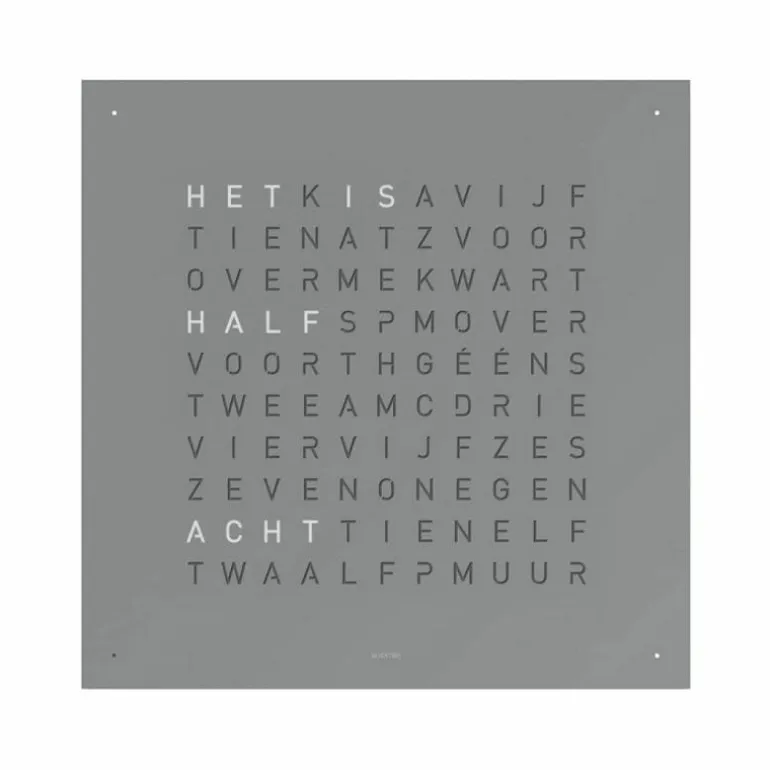 QLOCKTWO Earth 45 Metal Klok