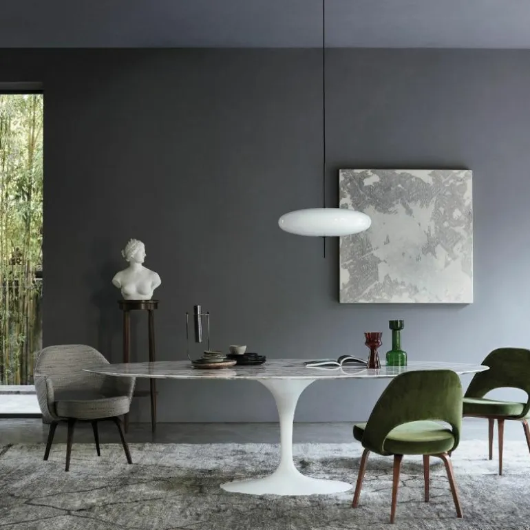 Saarinen Tulip Eettafel Met Wit Onderstel