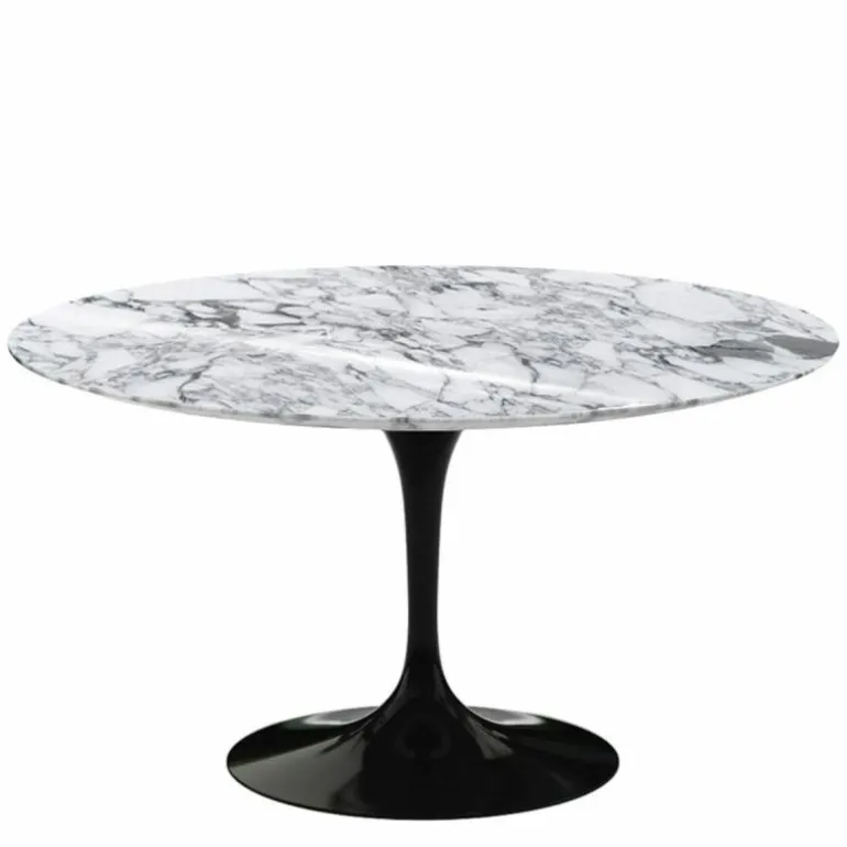 Saarinen Tulip Eettafel Met Zwart Onderstel - Rond