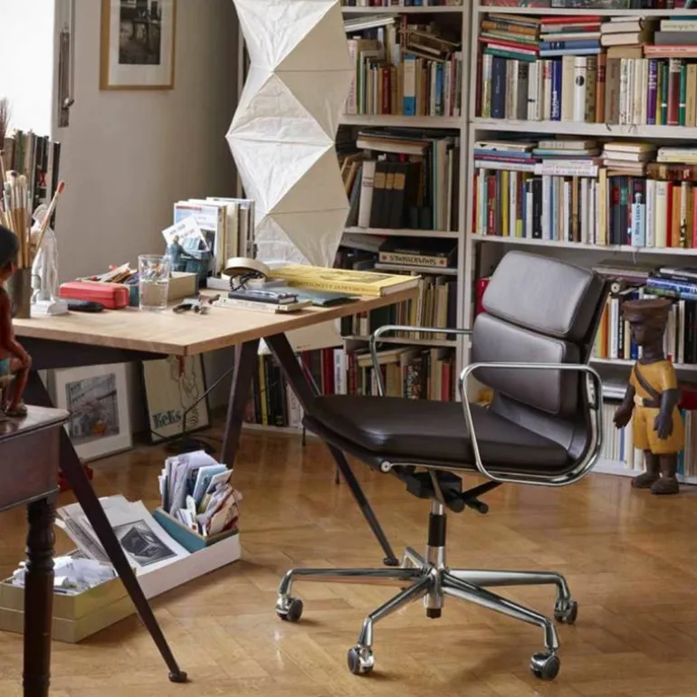 Soft Pad Chair EA 217 - Gepolijst / Leder
