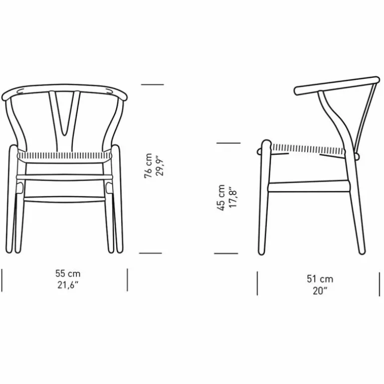 Wishbone Stoel CH24 Noten